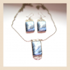 Гарнитур "Цветы" (финифть)