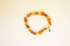 Браслет "Листик" янтарь