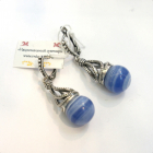 Серьги "Голубой агат"