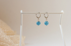 Серьги "Бусинка" аквамарин