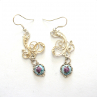 Серьги "Тет-а-тет" (финифть)