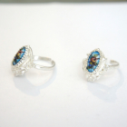 Кольцо "Цветочек" (финифть)