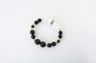 Браслет "По два" шунгит, агат