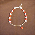 Браслет "Красно-белое"