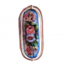 Брошь "Городские цветы" (финифть)