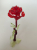 Фигурка из стекла "Роза прямая красная №12"