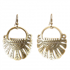 Серьги "Девятилопастные" латунь, литье