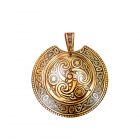 Колт накладной «Трехногий коловрат» латунь, тиснение 