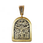 Подвеска «Распятие» латунь, тиснение