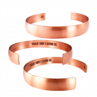 Медный браслет узкий "Спаси и сохрани" 20.022