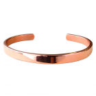 Медный браслет жесткий узкий глянцевый 31.001