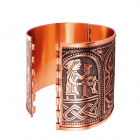 Медный браслет створчатый широкий 7.002