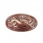 Медная брошь литая 8.001