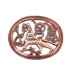 Медная брошь литая 8.007