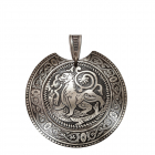 Колт накладной «Суздальский лев» мельхиор, тиснение 