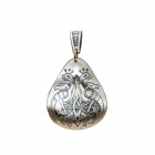 Подвеска «Кельтские птицы» мельхиор, тиснение